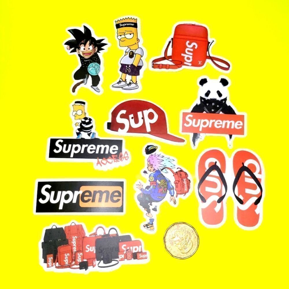 3/$20 brand new 10x waterproof Supreme stickers